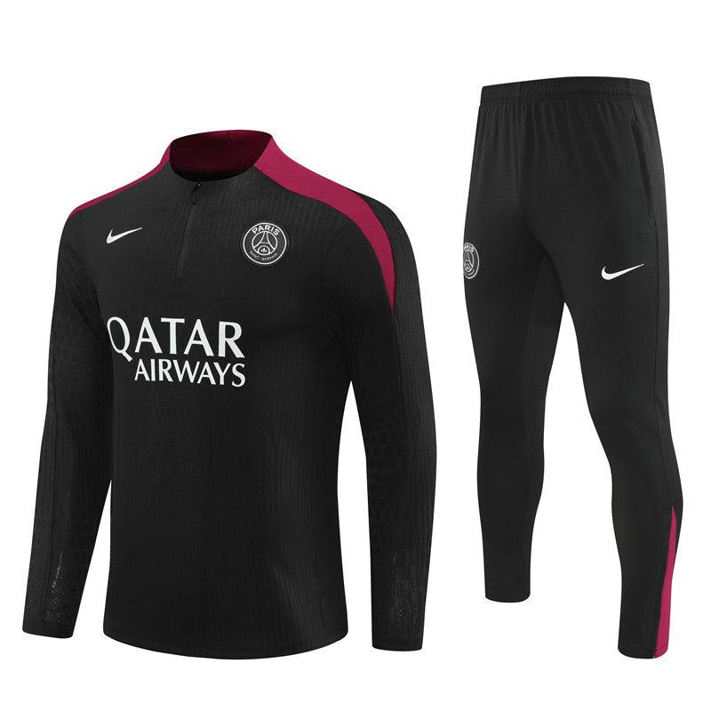 Conjunto Treino PSG 24/25 - Versão Jogador - Preto e bordo