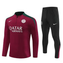 Conjunto Treino PSG 24/25 - Versão Jogador - Bordo e preto