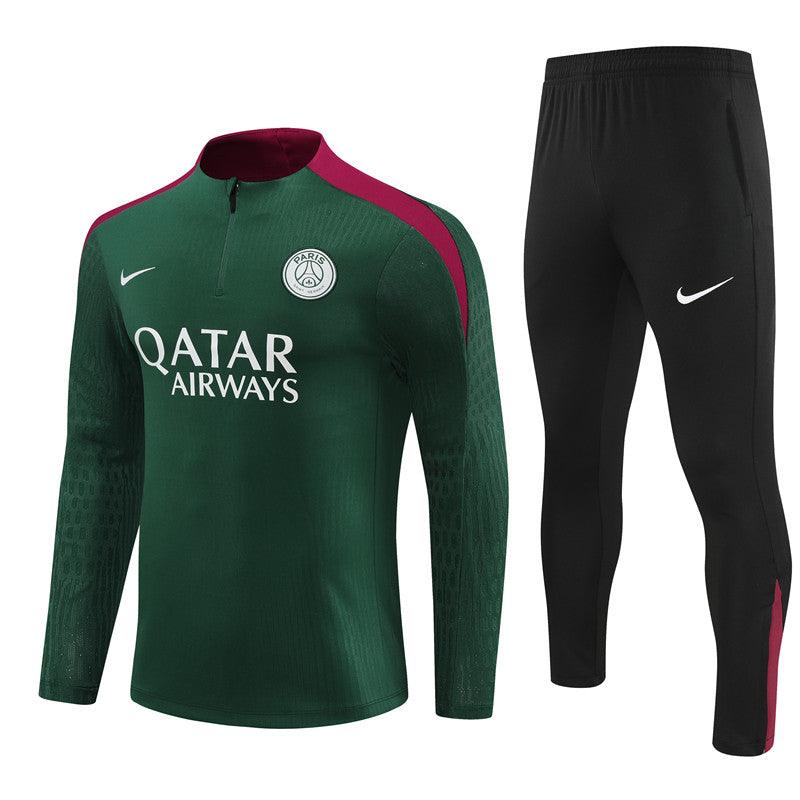 Conjunto Treino PSG 24/25 - Versão Jogador - Verde e preto