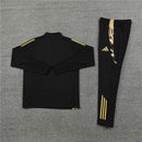 Conjunto Treino Real Madrid 24/25 - Preto e dourado