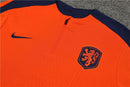 Conjunto Treino Holanda 24/25 - Versão Jogador - Laranja e azul marinho