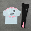 Conjunto Treino PSG 24/25 - Versão Jogador - Cinza, rosa e preto