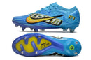 Chuteira Nike Air Zoom Mercurial Vapor 15 Elite Ponta de Aluminio Azul "Mbappe Comic"