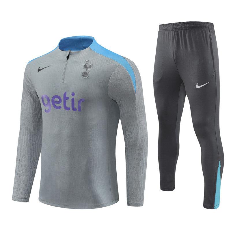 Conjunto Treino Tottenham 24/25 - Versão Jogador - Cinza e chumbo