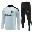 Conjunto Treino Barcelona 24/25 - Versão Jogador - Cinza e preto