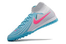 Chuteira Society Nike Phantom Luna Elite TF Cinza, Azul e Rosa