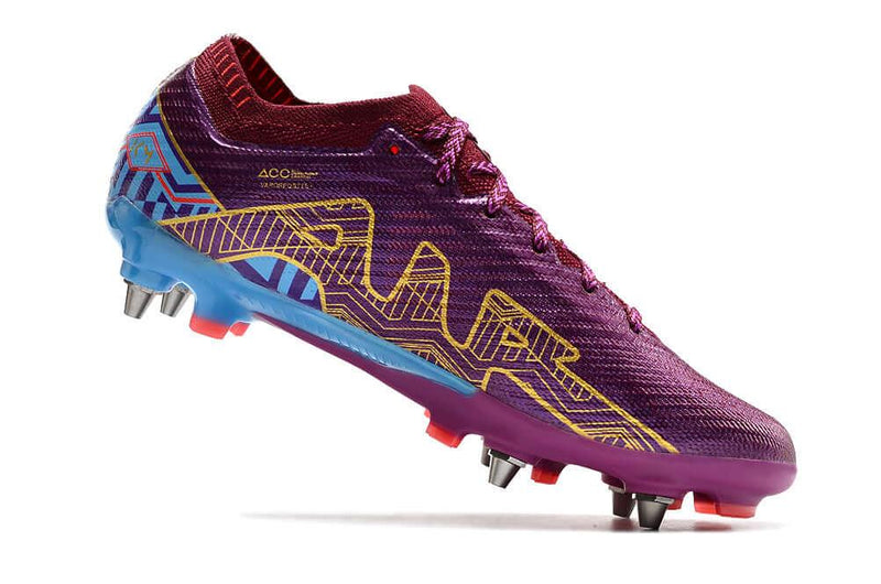 Chuteira Trava Mista Nike Air Zoom Mercurial Vapor 15 Elite Trava Mista Roxa "Mbappe"