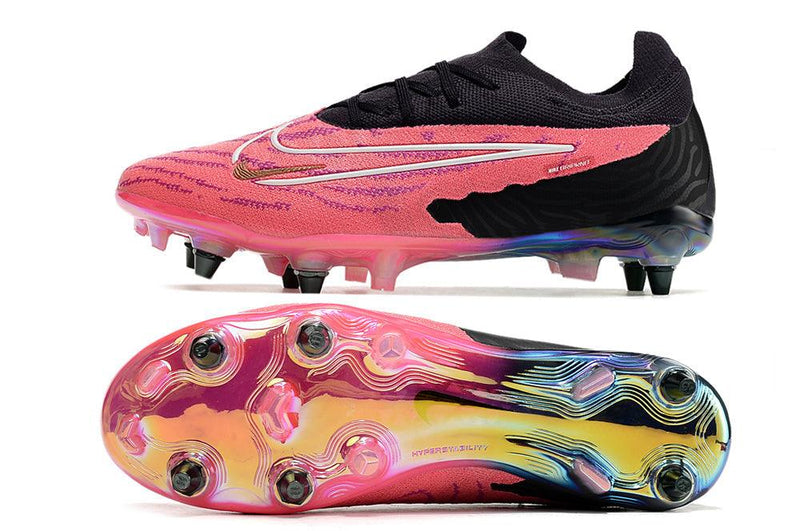 Chuteira Trava Mista Nike Phantom GX Elite Trava Mista Preta e Rosa "Generation Pack"