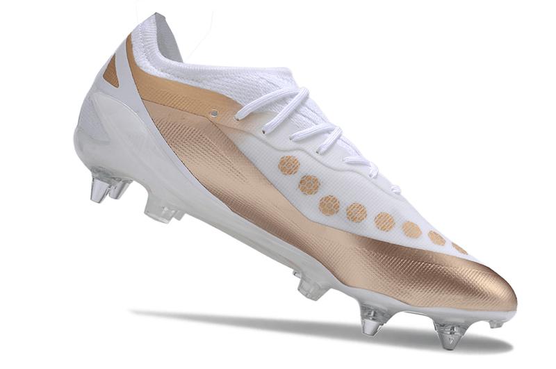 Chuteira Adidas X Crazyfast Messi.1 Ponta de Aluminio Branca "El Ocho"