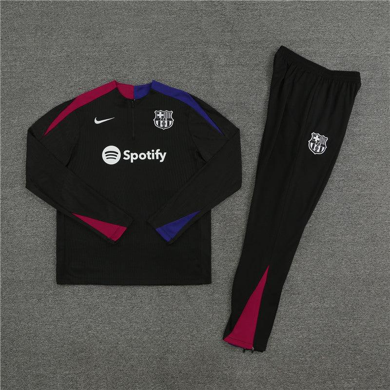 Conjunto Treino Barcelona 24/25 - Versão Jogador - Preto