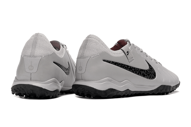Chuteira Society Nike Tiempo Legend 10 Pro TF Cinza e Preto "Rising Gem Pack"