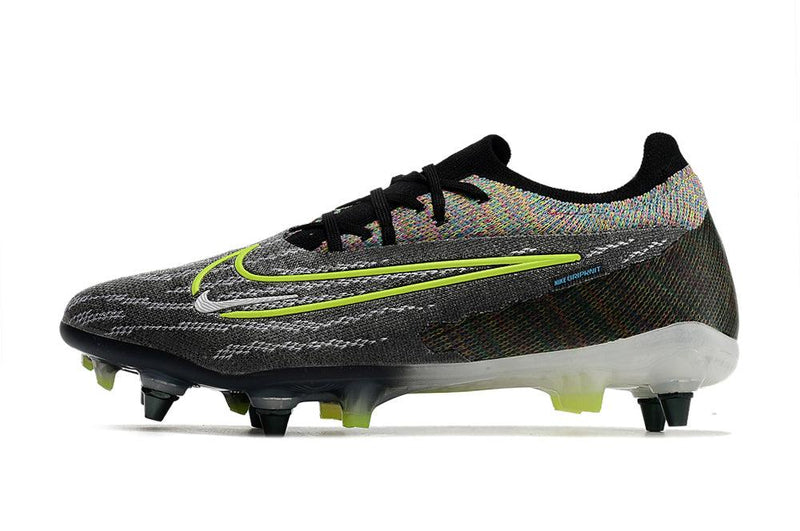 Chuteira Trava Mista Nike Phantom GX Elite Trava Mista Preta e Verde "Link Pack"