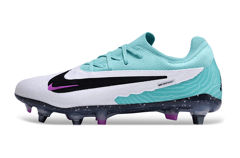 Chuteira Trava Mista Nike Phantom GX Elite Trava Mista Branca, Verde e Roxa "Peak Ready Pack"