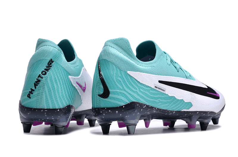 Chuteira Trava Mista Nike Phantom GX Elite Trava Mista Branca, Verde e Roxa "Peak Ready Pack"