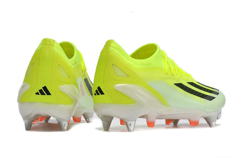 Chuteira Adidas X Crazyfast.1 Ponta de Aluminio Verde e Laranja "Solar Energy Pack"