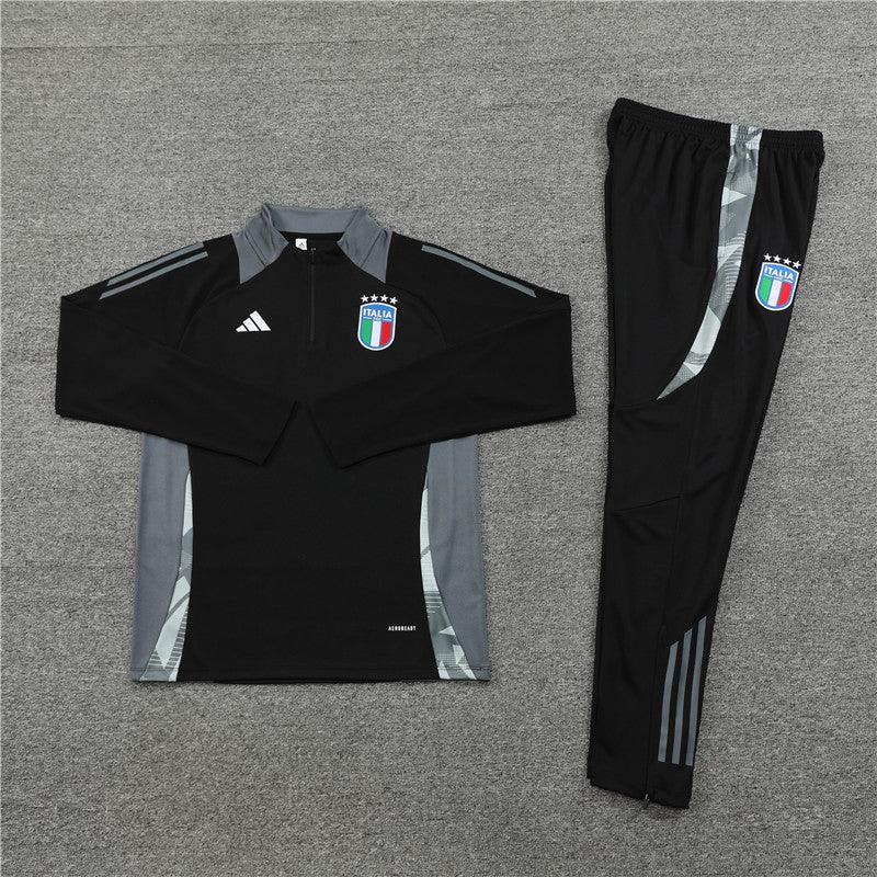 Conjunto Treino Itália 24/25 - Preto e cinza