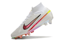 Chuteira Nike Air Zoom Mercurial Superfly 9 Elite Ponta de Aluminio Branca e Rosa "Rashford"