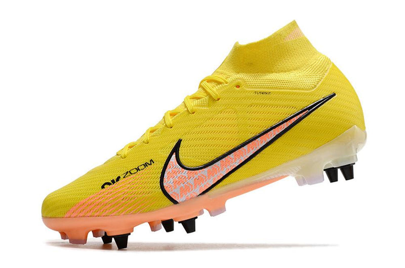 Chuteira Trava Mista Nike Air Zoom Mercurial Superfly 9 Elite Trava Mista Amarela "Lucent Pack"