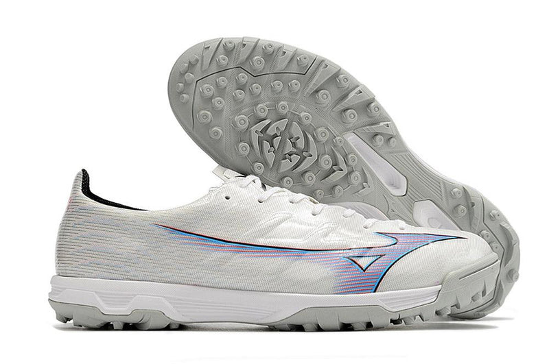 Chuteira Society Mizuno Alpha TF Branca "Launch"