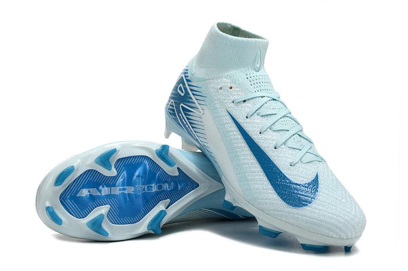 Chuteira Campo Nike Air Zoom Mercurial Superfly 16 Elite FG Branca, Laranja e Preto "Electric Pack"