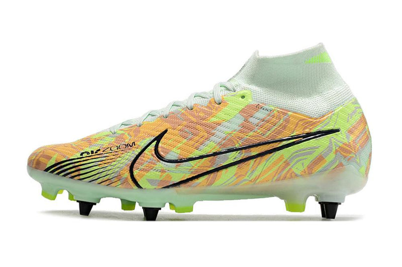 Chuteira Trava Mista  Nike Air Zoom Mercurial Superfly 9 Elite Trava Mista Verde "Bonded Pack"