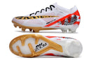Chuteira Campo Nike Air Zoom Mercurial Vapor 15 Elite FG Branca e Dourada