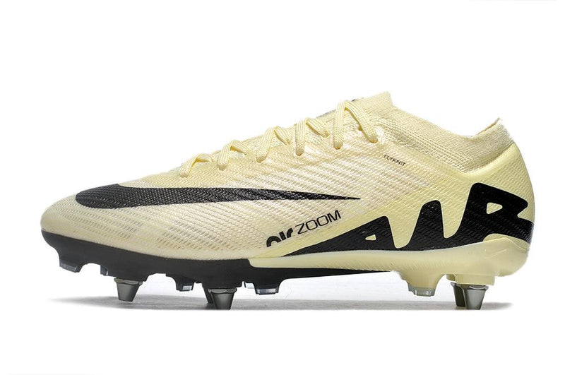 Chuteira Trava Mista Nike Air Zoom Mercurial Vapor 15 Elite Trava Mista Bege e Preta "Mad Ready Pack"