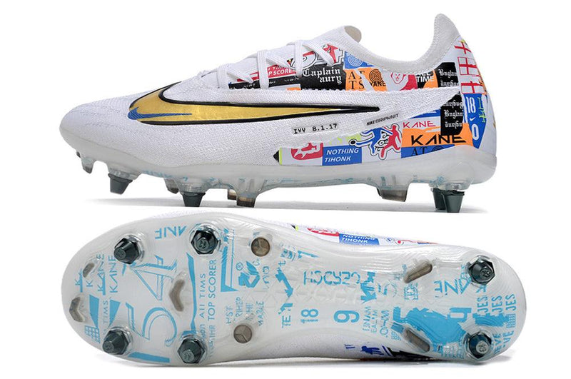Chuteira Trava Mista Nike Phantom GX Elite Trava Mista Branca "Harry Kane"