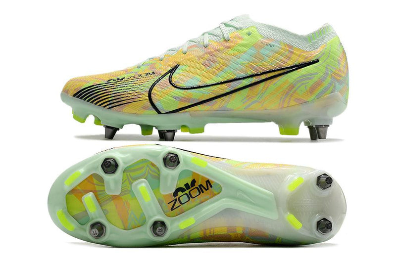 Chuteira Trava Mista  Nike Air Zoom Mercurial Vapor 15 Elite Trava Mista Verde "Bonded Pack"