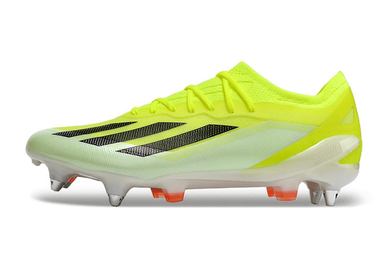 Chuteira Adidas X Crazyfast.1 Ponta de Aluminio Verde e Laranja "Solar Energy Pack"
