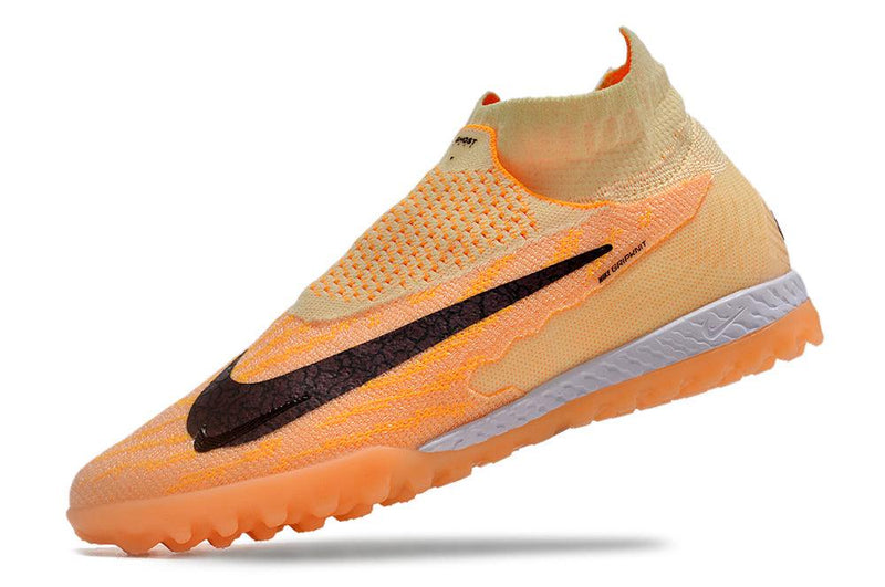 Chuteira Society Nike Phantom GX DF Elite TF Laranja "Fusion Pack"