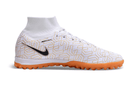 Chuteira Society Nike Air Zoom Mercurial Superfly 9 Elite TF Branca e Dourada "United Golden Pack"