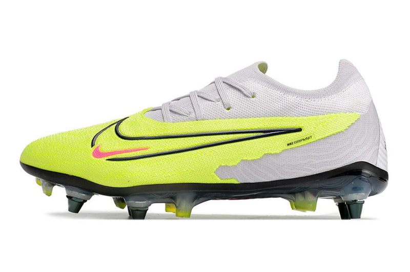 Chuteira Trava Mista Nike Phantom GX Elite Trava Mista Cinza e Verde "Luminous Pack"