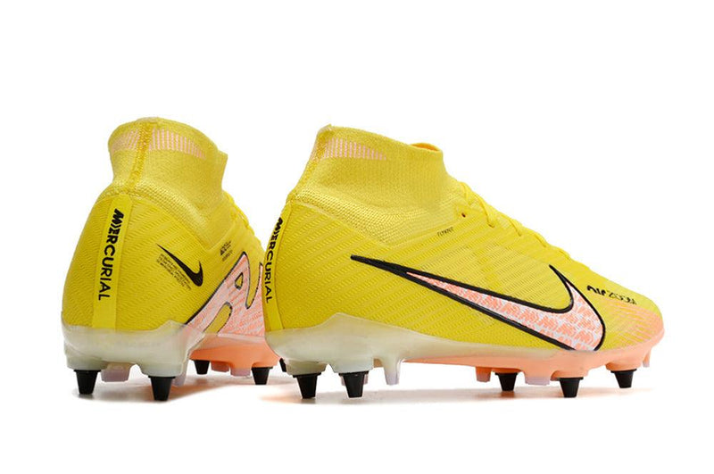 Chuteira Trava Mista Nike Air Zoom Mercurial Superfly 9 Elite Trava Mista Amarela "Lucent Pack"