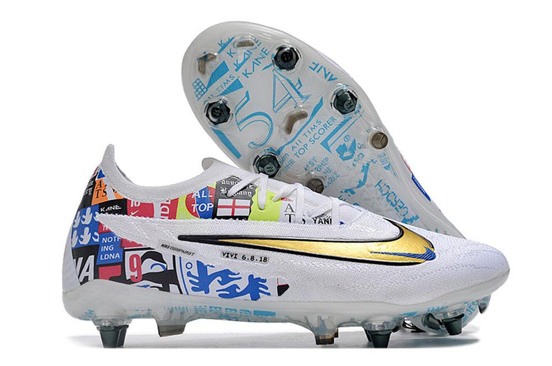 Chuteira Trava Mista Nike Phantom GX Elite Trava Mista Branca "Harry Kane"