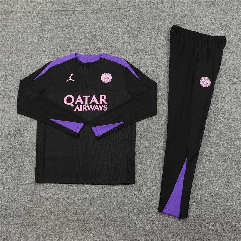 Conjunto Treino PSG 24/25 - Versão Jogador - Preto e lilás