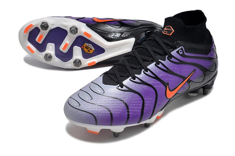 Chuteira Trava Mista Nike Air Zoom Mercurial Superfly 9 Elite Trava Mista Roxa "Air Max TN"