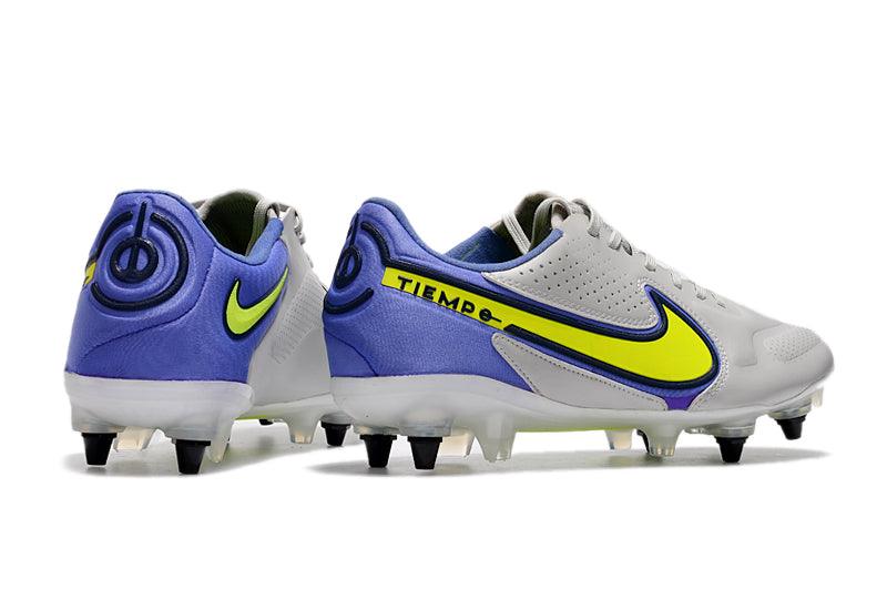 Chuteira Trava Mista Nike Tiempo Legend 9 Elite Trava Mista Cinza e Roxo "Recharge Pack"