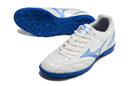 Chuteira Society Mizuno Morelia Classic Branca e Azul TF "Mugen Pack"