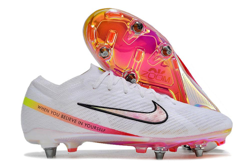 Chuteira Trava Mista Nike Air Zoom Mercurial Vapor 15 Elite Trava Mista Branca "Rashford"