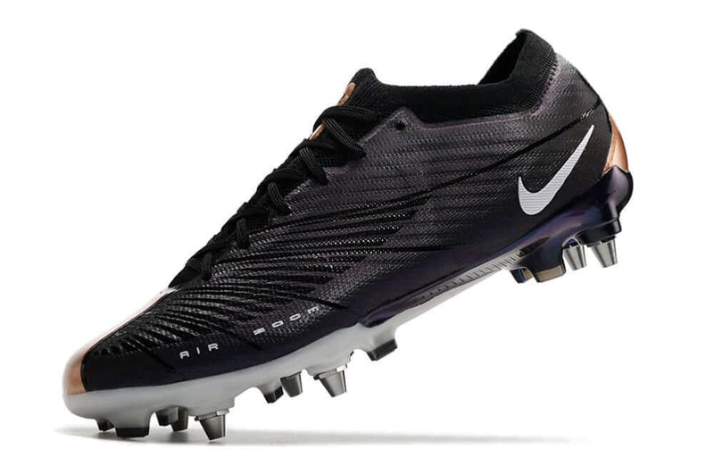 Chuteira Trava Mista Nike Air Zoom Mercurial Vapor 15 Elite Trava Mista Preta e Cobre "Especial 2001 Pack"