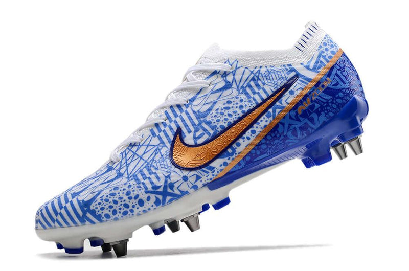 Chuteira Trava Mista Nike Air Zoom Mercurial Vapor 15 Elite Trava Mista Azul "CR7"