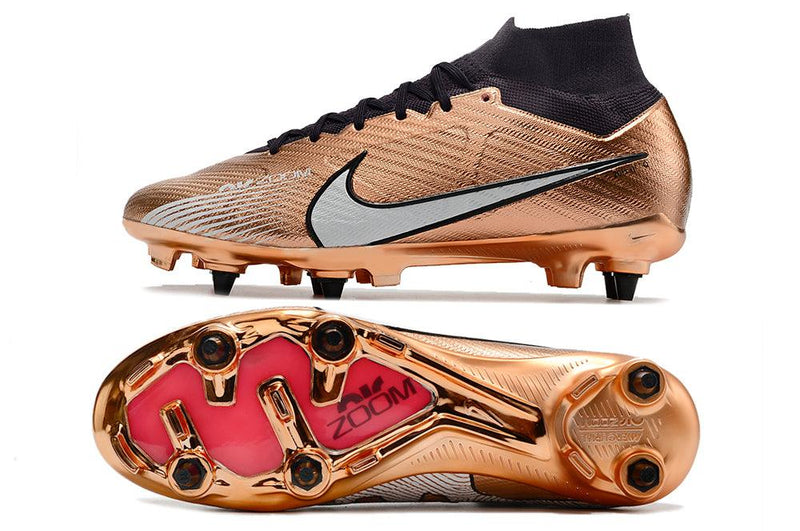 Chuteira Trava Mista Nike Air Zoom Mercurial Superfly 9 Elite Trava Mista Cobre "Generation Pack"
