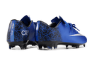 Chuteira Campo Nike Retrô Mercurial Vapor 10 FG Azul e Branco "CR7"