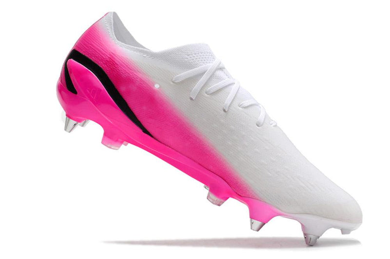 Chuteira Trava Mista Adidas X Speedportal.1 Ponta de Aluminio Branca e Rosa