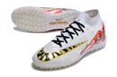 Chuteira Society Nike Air Zoom Mercurial Superfly 9 Elite TF Branca e Dourada