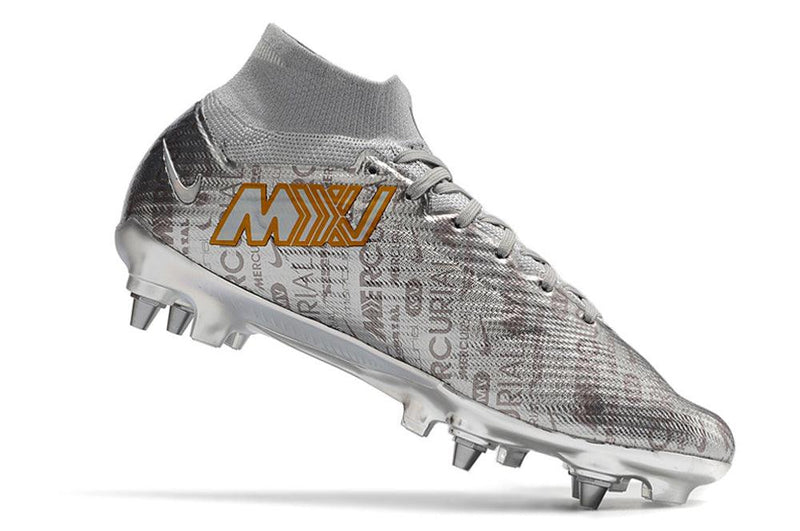 Chuteira Trava Mista Nike Air Zoom Mercurial Superfly 9 Elite Trava Mista Prata "Anniversary 25 Years Pack"