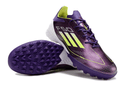 Chuteira Society Adidas F50 TF Roxa e Verde "Fast Reborn Pack"