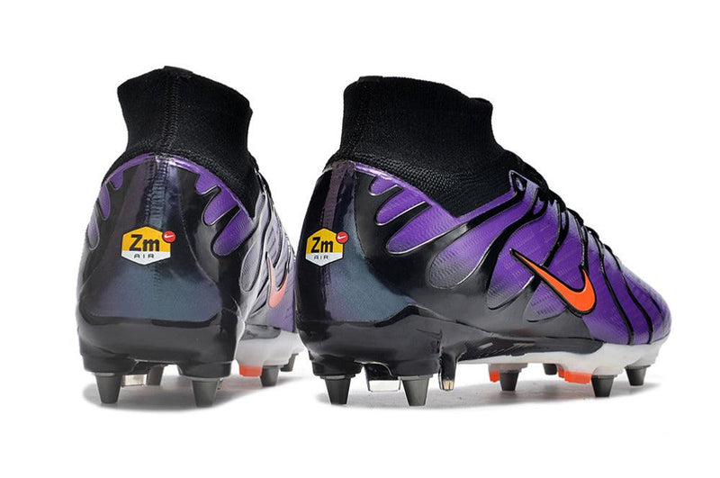 Chuteira Trava Mista Nike Air Zoom Mercurial Superfly 9 Elite Trava Mista Roxa "Air Max TN"
