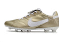 Chuteira Campo Nike Premier 3 FG Dourada e Branca
